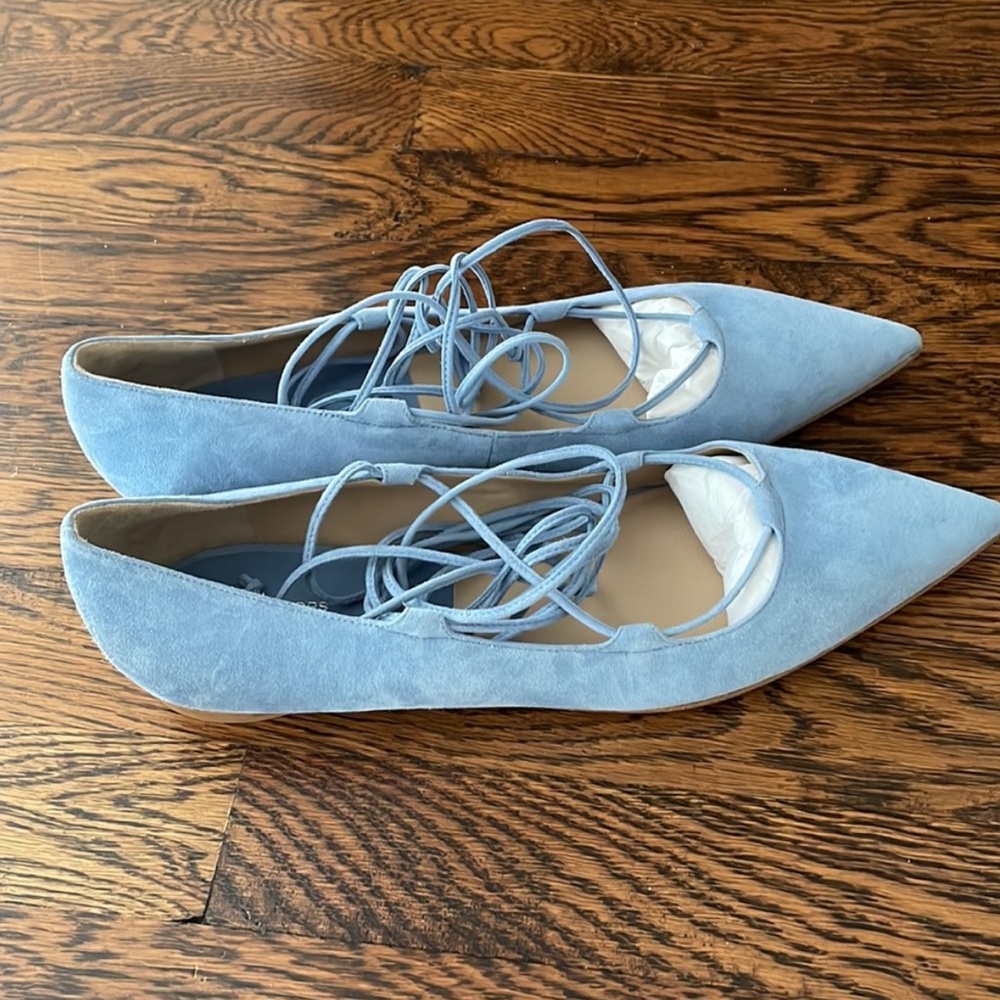 Michael Kors Elegant Blue Lace-Up Women's Shoes - Picture 2 of 3